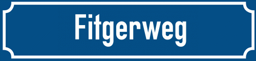 Straßenschild Fitgerweg