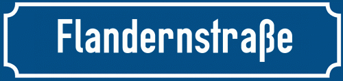 Straßenschild Flandernstraße