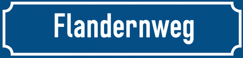 Straßenschild Flandernweg