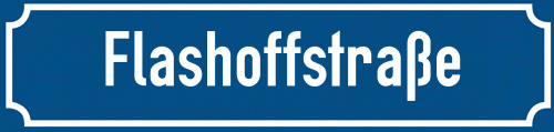 Straßenschild Flashoffstraße