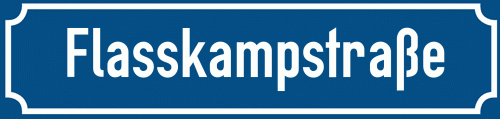 Straßenschild Flasskampstraße