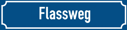 Straßenschild Flassweg zum kostenlosen Download