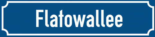 Straßenschild Flatowallee zum kostenlosen Download