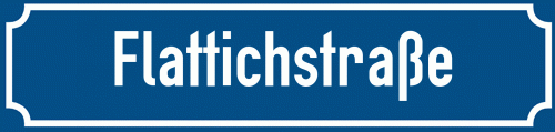 Straßenschild Flattichstraße