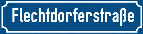 Straßenschild Flechtdorferstraße