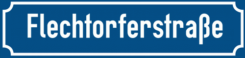Straßenschild Flechtorferstraße zum kostenlosen Download