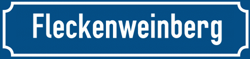 Straßenschild Fleckenweinberg