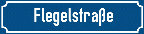 Straßenschild Flegelstraße