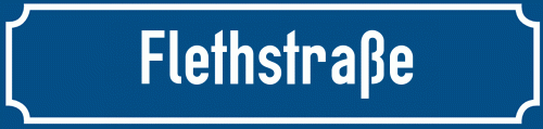 Straßenschild Flethstraße