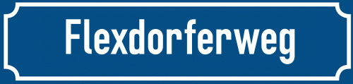 Straßenschild Flexdorferweg