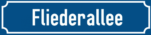 Straßenschild Fliederallee