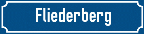 Straßenschild Fliederberg