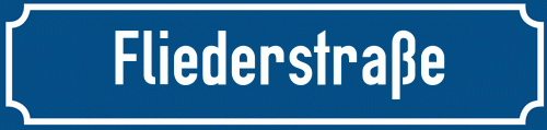 Straßenschild Fliederstraße zum kostenlosen Download