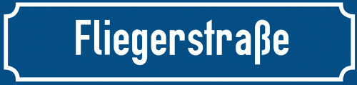 Straßenschild Fliegerstraße