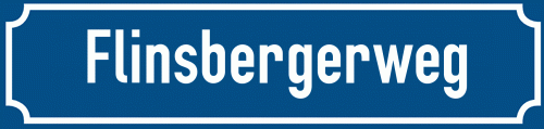 Straßenschild Flinsbergerweg zum kostenlosen Download