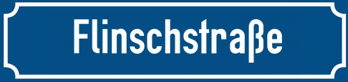 Straßenschild Flinschstraße