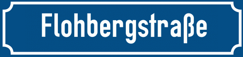 Straßenschild Flohbergstraße zum kostenlosen Download