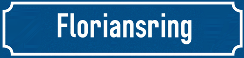 Straßenschild Floriansring