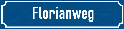 Straßenschild Florianweg zum kostenlosen Download