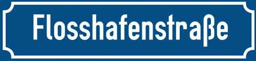 Straßenschild Flosshafenstraße zum kostenlosen Download