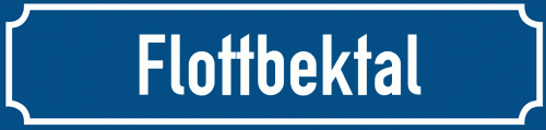 Straßenschild Flottbektal