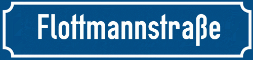 Straßenschild Flottmannstraße