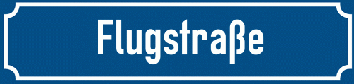 Straßenschild Flugstraße