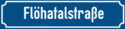 Straßenschild Flöhatalstraße zum kostenlosen Download