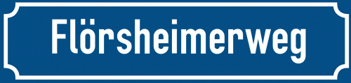 Straßenschild Flörsheimerweg