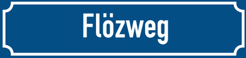 Straßenschild Flözweg