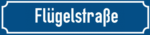 Straßenschild Flügelstraße