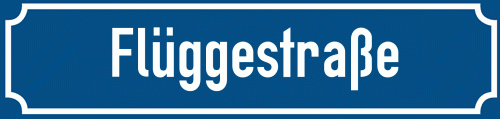 Straßenschild Flüggestraße zum kostenlosen Download