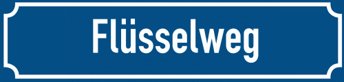 Straßenschild Flüsselweg