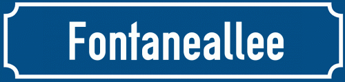 Straßenschild Fontaneallee