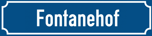 Straßenschild Fontanehof