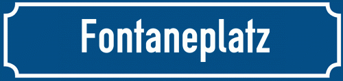 Straßenschild Fontaneplatz