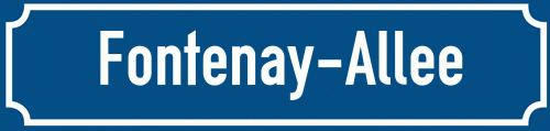 Straßenschild Fontenay-Allee