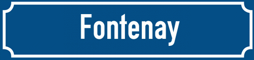 Straßenschild Fontenay