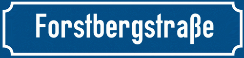 Straßenschild Forstbergstraße