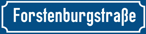 Straßenschild Forstenburgstraße