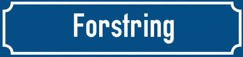 Straßenschild Forstring zum kostenlosen Download