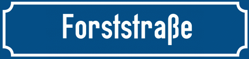 Straßenschild Forststraße zum kostenlosen Download