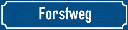 Straßenschild Forstweg