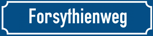 Straßenschild Forsythienweg zum kostenlosen Download