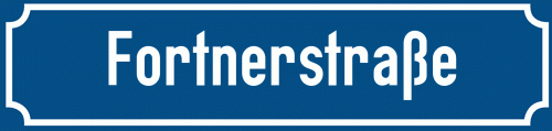 Straßenschild Fortnerstraße