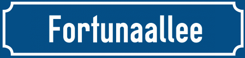 Straßenschild Fortunaallee