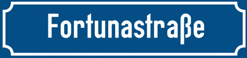 Straßenschild Fortunastraße