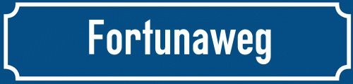 Straßenschild Fortunaweg
