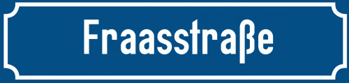 Straßenschild Fraasstraße zum kostenlosen Download