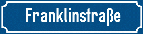 Straßenschild Franklinstraße zum kostenlosen Download